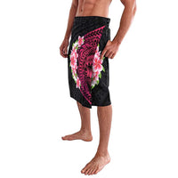 Hawaiian Tropical Plumeria Art Polynesian Tattoo Lavalava Black and Bright Pink Color LT03 - Polynesian Pride