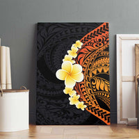 Hawaiian Tropical Plumeria Art Polynesian Tattoo Canvas Wall Art Black and Autumn Color Theme LT03 - Polynesian Pride