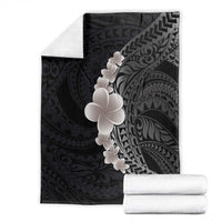 Hawaiian Tropical Plumeria Art Polynesian Tattoo Blanket Grayscale Color LT03 - Polynesian Pride