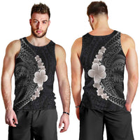 Hawaiian Tropical Plumeria Art Polynesian Tattoo Men Tank Top Grayscale Color LT03 - Polynesian Pride