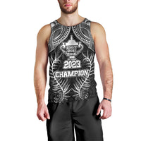 Custom New Zealand Rugby Men Tank Top Aotearoa Champion Cup History with Silver Fern LT03 - Polynesian Pride