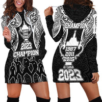 New Zealand Rugby Hoodie Dress Aotearoa Champion Cup History with Haka Dance LT03 - Polynesian Pride