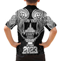 Personalised New Zealand Rugby Hawaiian Shirt Aotearoa Champion Cup History with Haka Dance LT03 - Polynesian Pride