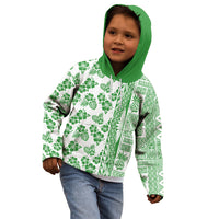 Hawaii Kid Hoodie Aloha Tropical Plants Tribal Pattern Green Version LT03 - Polynesian Pride