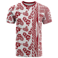 Hawaii T Shirt Aloha Tropical Plants Tribal Pattern Red Version LT03 Red - Polynesian Pride