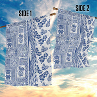 Hawaii Garden Flag Aloha Tropical Plants Tribal Pattern Blue Version LT03 - Polynesian Pride