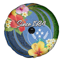 Kosrae Constitution Day Spare Tire Cover Hibiscus Mix Maori Tattoo Pattern LT03 - Polynesian Pride