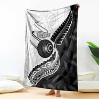 Personalised Aotearoa Lawn Bowls Blanket Maori and Silver Fern Half Style - Polynesian Pride