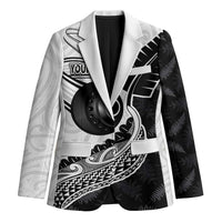 Personalised Aotearoa Lawn Bowls Blazer Maori and Silver Fern Half Style - Polynesian Pride