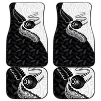 Aotearoa Lawn Bowls Car Mats Maori and Silver Fern Half Style - Polynesian Pride