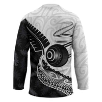Personalised Aotearoa Lawn Bowls Hockey Jersey Maori and Silver Fern Half Style - Polynesian Pride