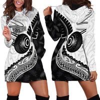 Personalised Aotearoa Lawn Bowls Hoodie Dress Maori and Silver Fern Half Style LT03 - Polynesian Pride
