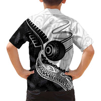 Personalised Aotearoa Lawn Bowls Kid Hawaiian Shirt Maori and Silver Fern Half Style - Polynesian Pride