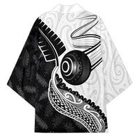 Personalised Aotearoa Lawn Bowls Kimono Maori and Silver Fern Half Style - Polynesian Pride