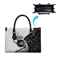 Personalised Aotearoa Lawn Bowls Leather Bag Maori and Silver Fern Half Style - Polynesian Pride
