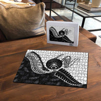 Personalised Aotearoa Lawn Bowls Puzzle Maori and Silver Fern Half Style - Polynesian Pride