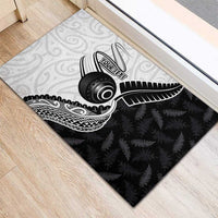 Personalised Aotearoa Lawn Bowls Rubber Doormat Maori and Silver Fern Half Style - Polynesian Pride