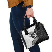 Personalised Aotearoa Lawn Bowls Shoulder Handbag Maori and Silver Fern Half Style - Polynesian Pride