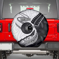 Personalised Aotearoa Lawn Bowls Spare Tire Cover Maori and Silver Fern Half Style - Polynesian Pride