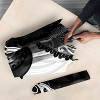 Personalised Aotearoa Lawn Bowls Umbrella Maori and Silver Fern Half Style - Polynesian Pride