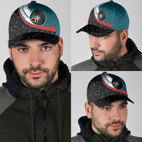 Aotearoa Lawn Bowls Classic Cap Maori and Silver Fern Sporty Style Teal Color LT03 - Polynesian Pride