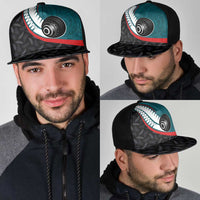 Aotearoa Lawn Bowls Mesh Trucker Cap Maori and Silver Fern Sporty Style Teal Color LT03 - Polynesian Pride