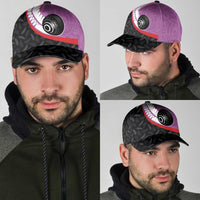 Aotearoa Lawn Bowls Classic Cap Maori and Silver Fern Sporty Style Pink Color - Polynesian Pride