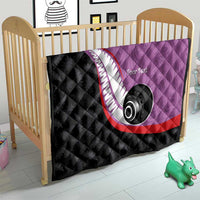 Personalised Aotearoa Lawn Bowls Quilt Maori and Silver Fern Sporty Style Pink Color - Polynesian Pride