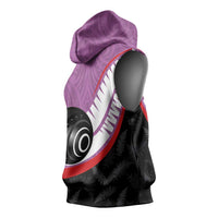 Personalised Aotearoa Lawn Bowls Sleeveless Hoodie Maori and Silver Fern Sporty Style Pink Color - Polynesian Pride
