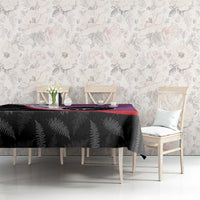 Personalised Aotearoa Lawn Bowls Tablecloth Maori and Silver Fern Sporty Style Pink Color - Polynesian Pride