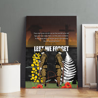 New Zealand and Australia ANZAC Day Canvas Wall Art Soldier and Last Post Camouflage Pattern LT03 - Polynesian Pride
