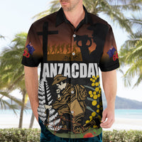 New Zealand and Australia ANZAC Day Hawaiian Shirt Soldier and Last Post Camouflage Pattern LT03 - Polynesian Pride