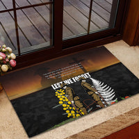 New Zealand and Australia ANZAC Day Rubber Doormat Soldier and Last Post Camouflage Pattern LT03 - Polynesian Pride