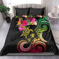 Hawaii Turtle Day Bedding Set Polynesian Tattoo and Hibiscus Flowers LT03 - Polynesian Pride