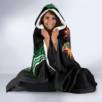 Hawaii Turtle Day Hooded Blanket Polynesian Tattoo and Hibiscus Flowers LT03 - Polynesian Pride