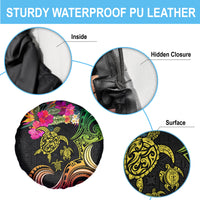 Hawaii Turtle Day Spare Tire Cover Polynesian Tattoo and Hibiscus Flowers LT03 - Polynesian Pride