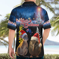 New Zealand and Australia Merry Christmas Hawaiian Shirt Kiwi Bird and Kangaroo Xmas Vibe LT03 - Polynesian Pride
