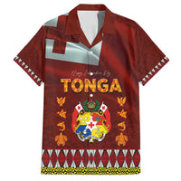 Tonga Independence Day Family Matching Puletasi and Hawaiian Shirt National Flag and Emblem with Ngatu Art Pattern