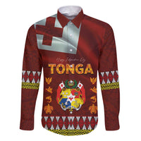 Tonga Independence Day Family Matching Short Sleeve Bodycon Dress and Hawaiian Shirt National Flag and Emblem with Ngatu Art Pattern