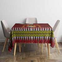Tonga Independence Day Tablecloth National Flag and Emblem with Ngatu Art Pattern LT03 - Polynesian Pride