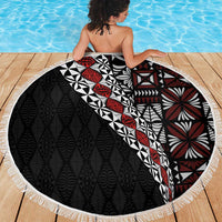 Tonga Ngatu Art Tattoo Polynesian Beach Blanket LT03 - Polynesian Pride