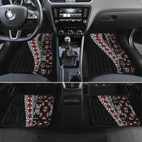 Tonga Ngatu Art Tattoo Polynesian Car Mats LT03 Set 4pcs Black - Polynesian Pride