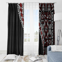 Tonga Ngatu Art Tattoo Polynesian Window Curtain LT03 - Polynesian Pride
