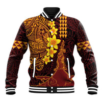 Hawaii Volcano Baseball Jacket Polynesian and Kakau Pattern LT03 Unisex Red - Polynesian Pride