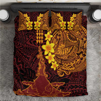 Hawaii Volcano Bedding Set Polynesian and Kakau Pattern LT03 Red - Polynesian Pride