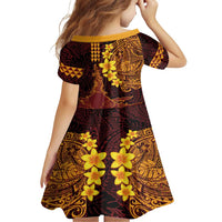 Hawaii Volcano Family Matching Summer Maxi Dress and Hawaiian Shirt Polynesian and Kakau Pattern LT03 - Polynesian Pride