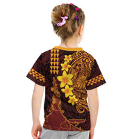 Hawaii Volcano Kid T Shirt Polynesian and Kakau Pattern