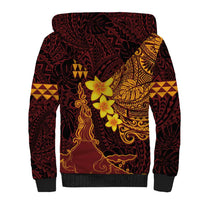 Hawaii Volcano Sherpa Hoodie Polynesian and Kakau Pattern LT03 - Polynesian Pride