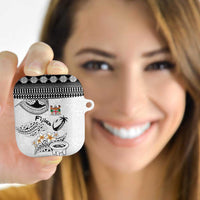 Fijian Traditional Culture AirPods Case Tapa Tribal Tattoos LT03 White - Polynesian Pride