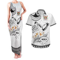 Fijian Traditional Culture Couples Matching Tank Maxi Dress and Hawaiian Shirt Tapa Tribal Tattoos - Polynesian Pride